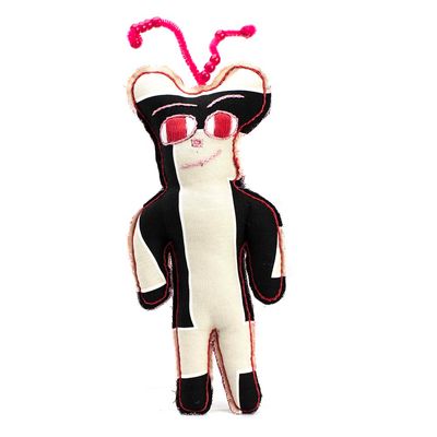 Coral Outline Bear, medium plushie PROM075