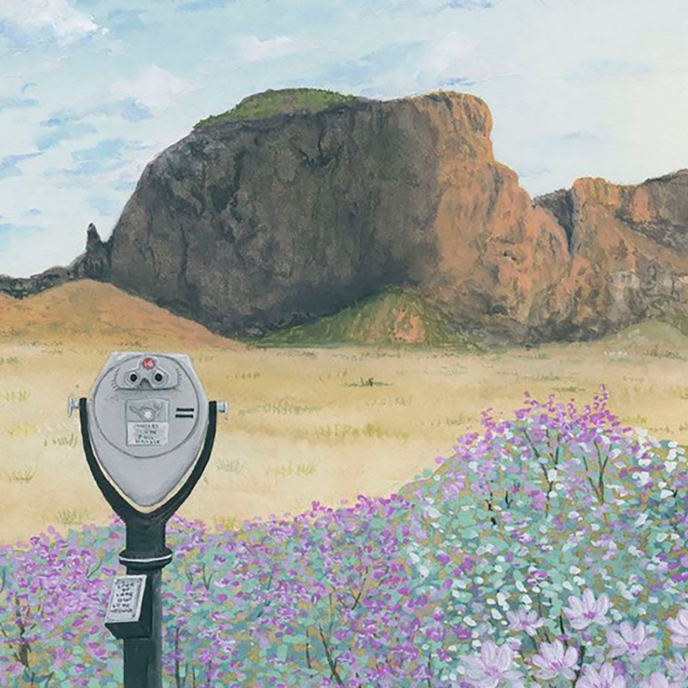 Look up and around (25 cent Binoculars), print SUNH089