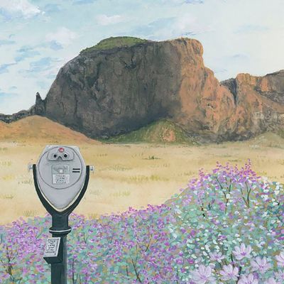 Look up and around (25 cent Binoculars), print SUNH089