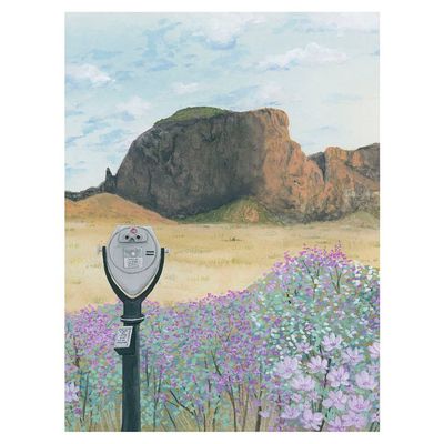Look up and around (25 cent Binoculars), print SUNH089
