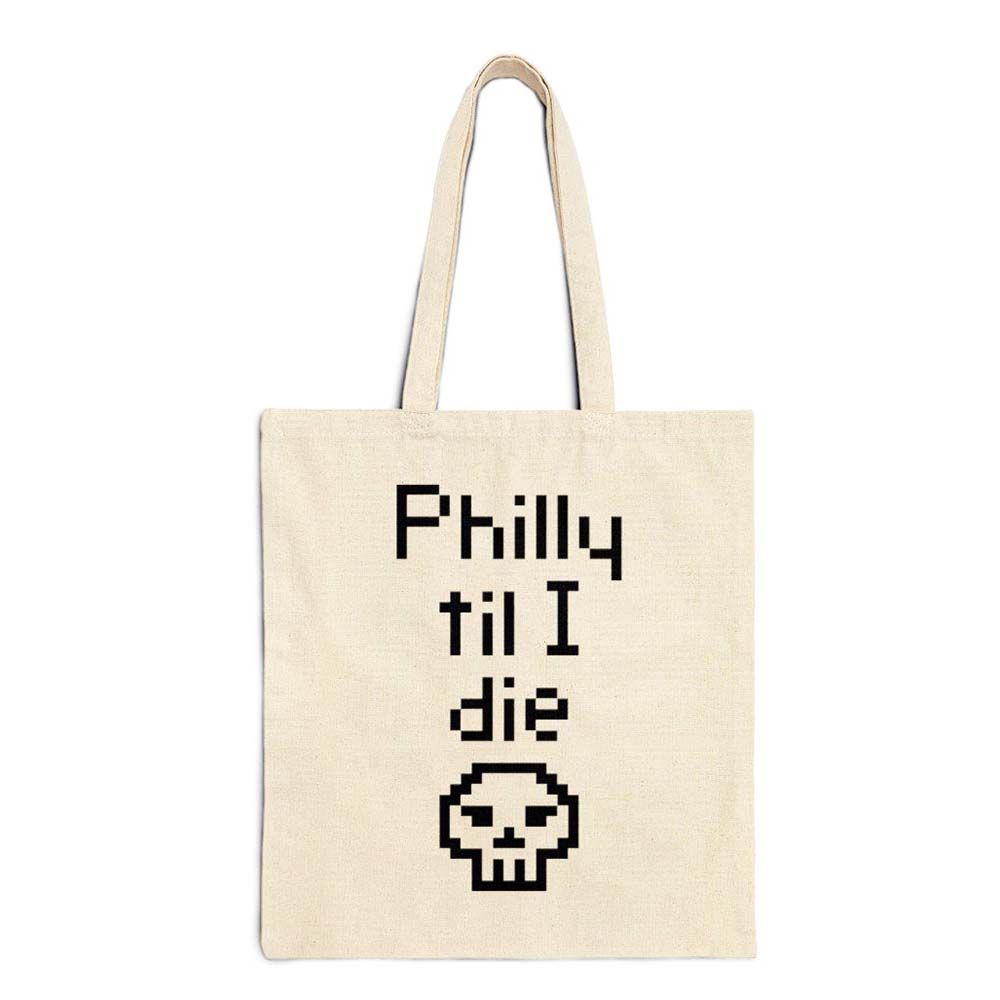 Philly Til I Die, natural tote WEIL08
