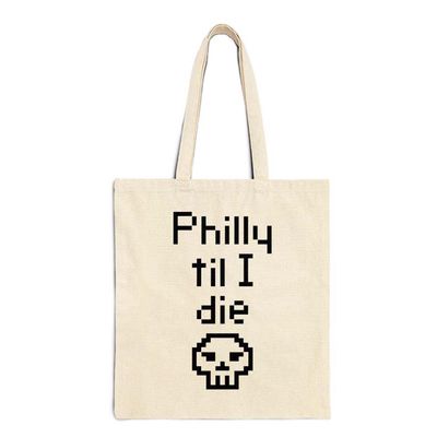 Philly Til I Die, natural tote WEIL08