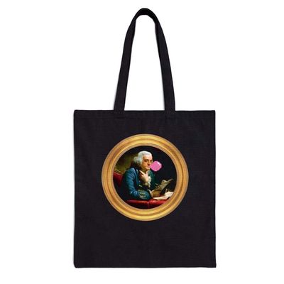 Bubblegum Ben, black tote WEIL18