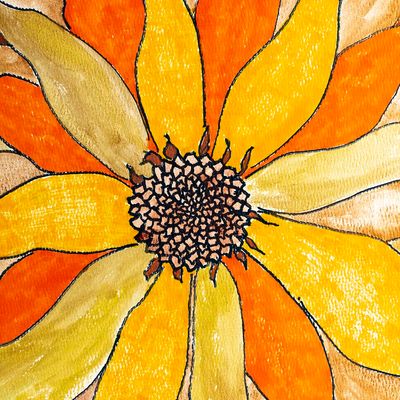 Christmas Flower, unframed painting SHEC048