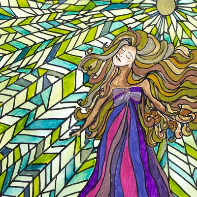 Calling The Universe, unframed painting SHEC044