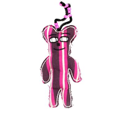 Violaceous Fuchsia Bear, small plushie PROM068