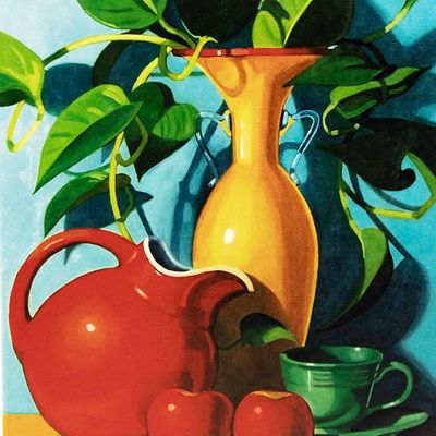 Still Life with Red Pitcher, card MILE124