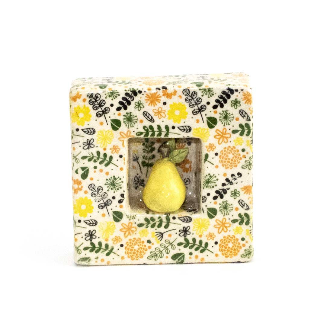 Sacred Pear with Yellow (medium), ceramic wall tile CHAE48