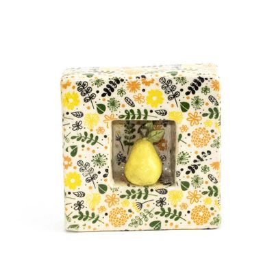 Sacred Pear with Yellow (medium), ceramic wall tile CHAE48