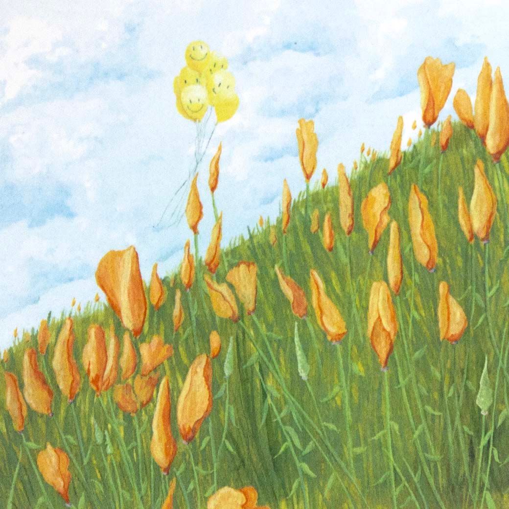Balloon Flowers, pocket print SUNH085