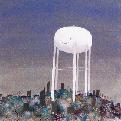 Smiling Water Tower, pocket print SUNH086