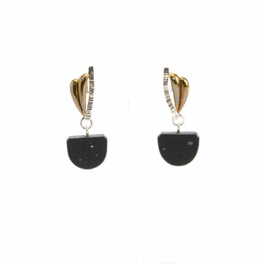Diamonds and Carved Corian, earrings BRYH656