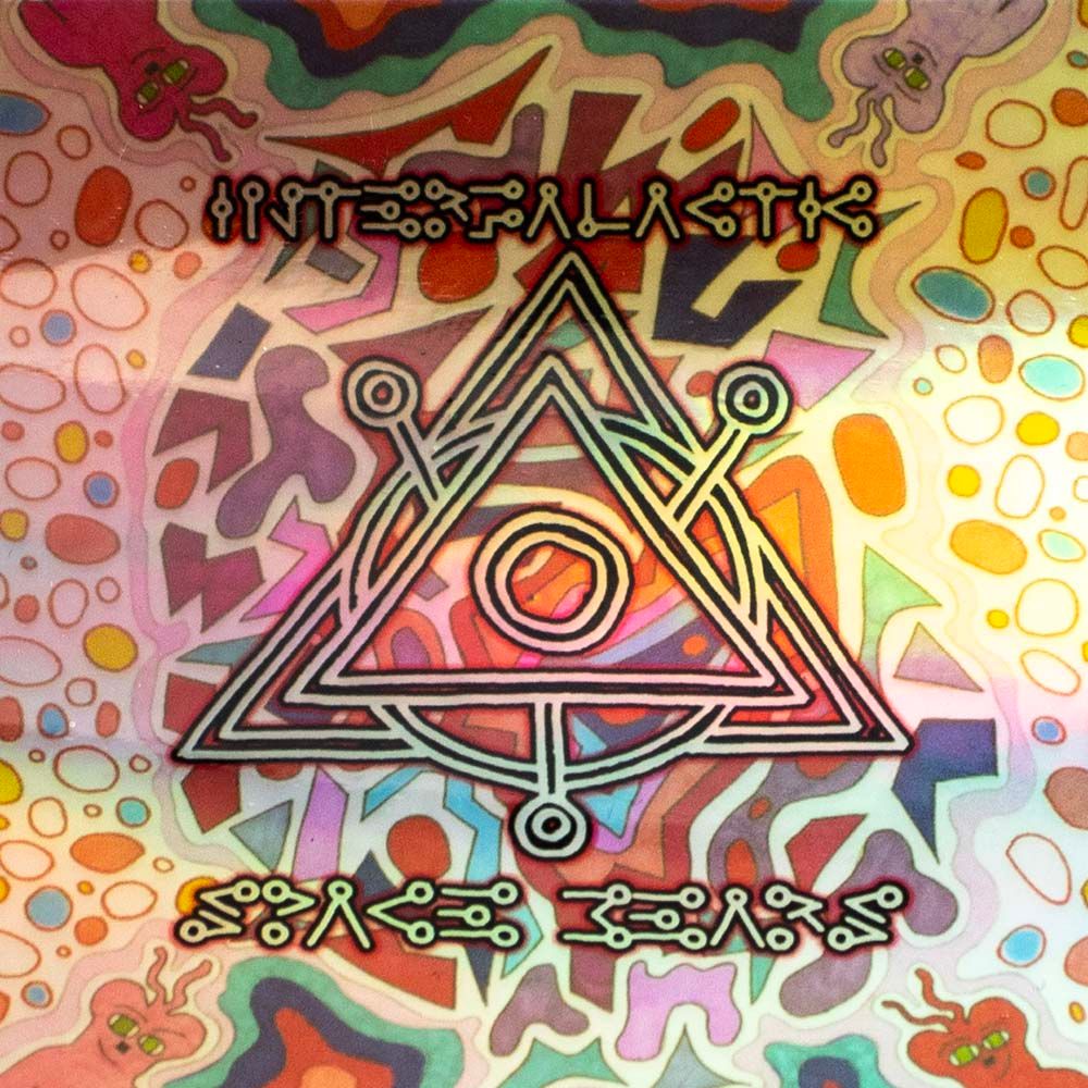 Intergalactic Space Bears, square sticker PROM044