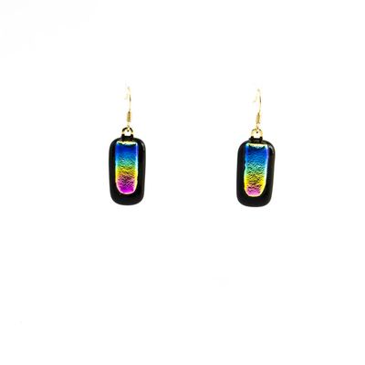 Rainbow on Black, earrings VINK860