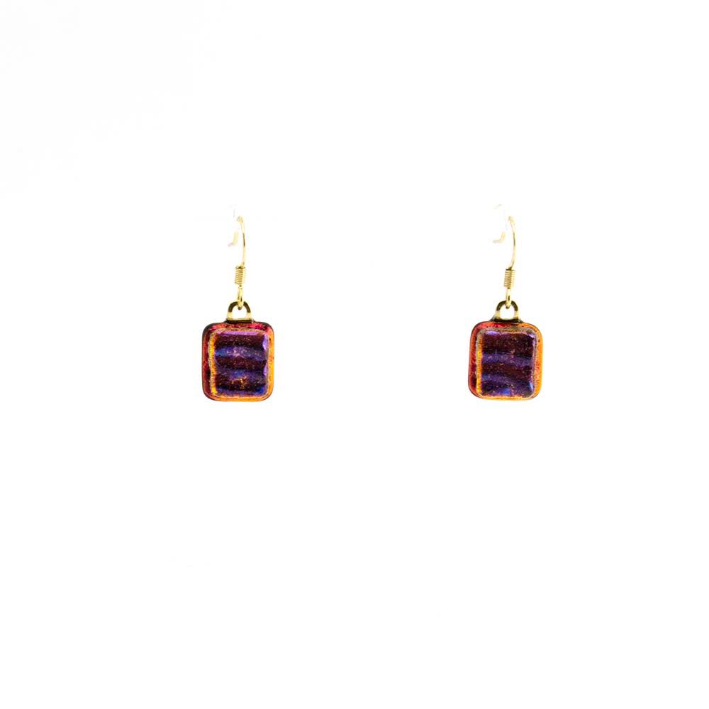 Red Orange Squares, earrings VINK863