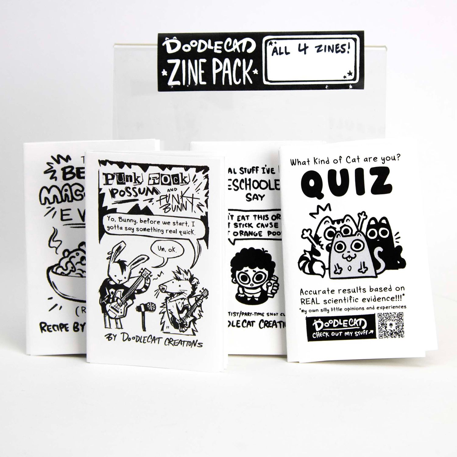 Doodlecat Zine Pack, 4 mini zines EPPC43