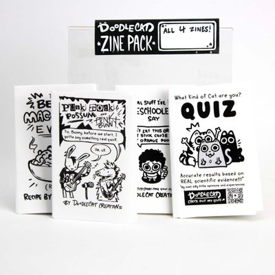 Doodlecat Zine Pack, 4 mini zines EPPC43