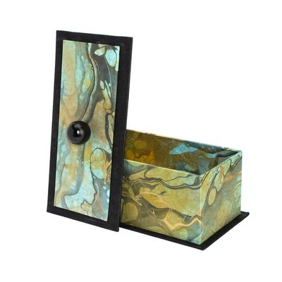 Blue &amp; Gold Marbled, large box COLD882