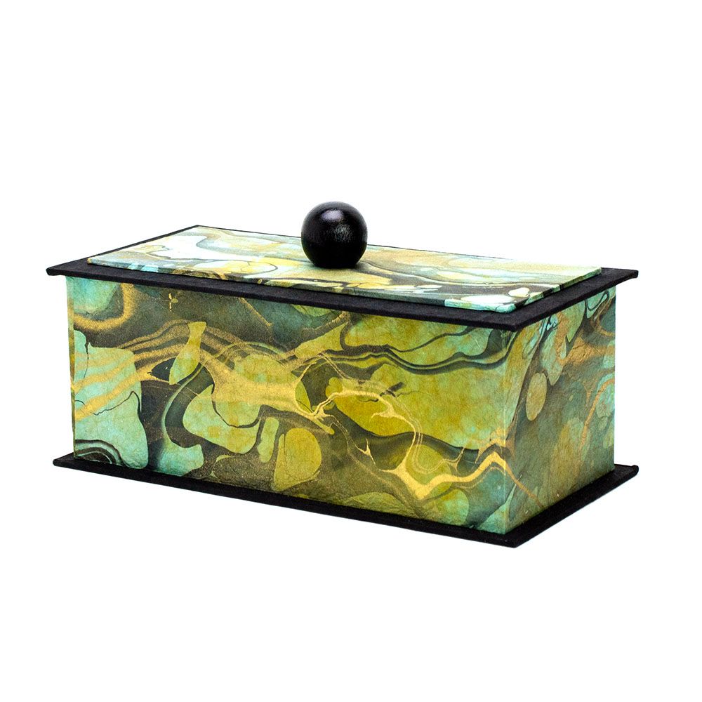 Blue &amp; Gold Marbled, large box COLD882