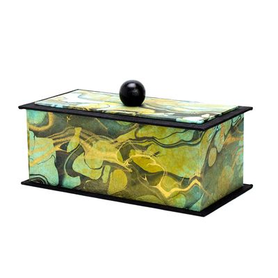 Blue &amp; Gold Marbled, large box COLD882