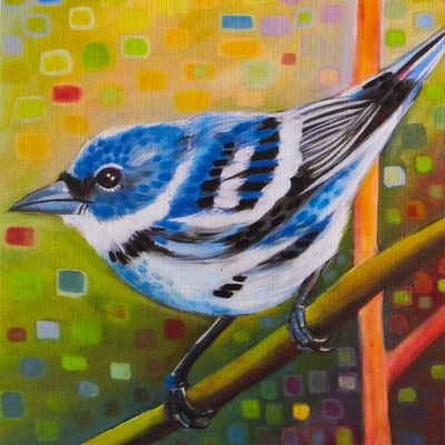 Cerulean Warbler, card BARC229
