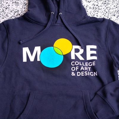 Moore Navy Hood: Full Color Logo