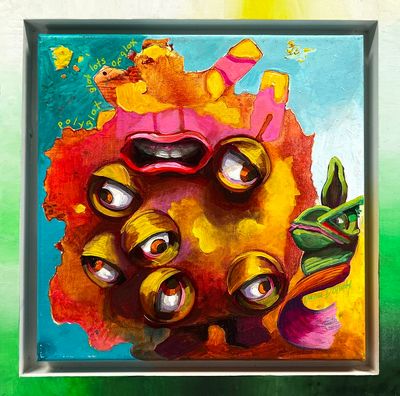 Pareidolia Mini 4, acrylic painting DOND09