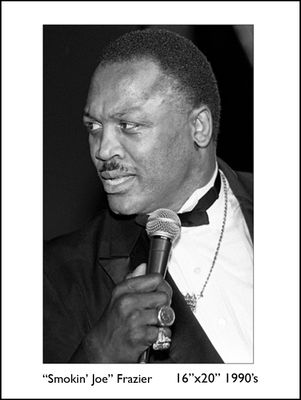 “Smokin’ Joe” Frazier, framed photograph