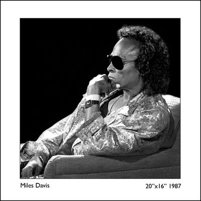 Miles Davis, framed photograph