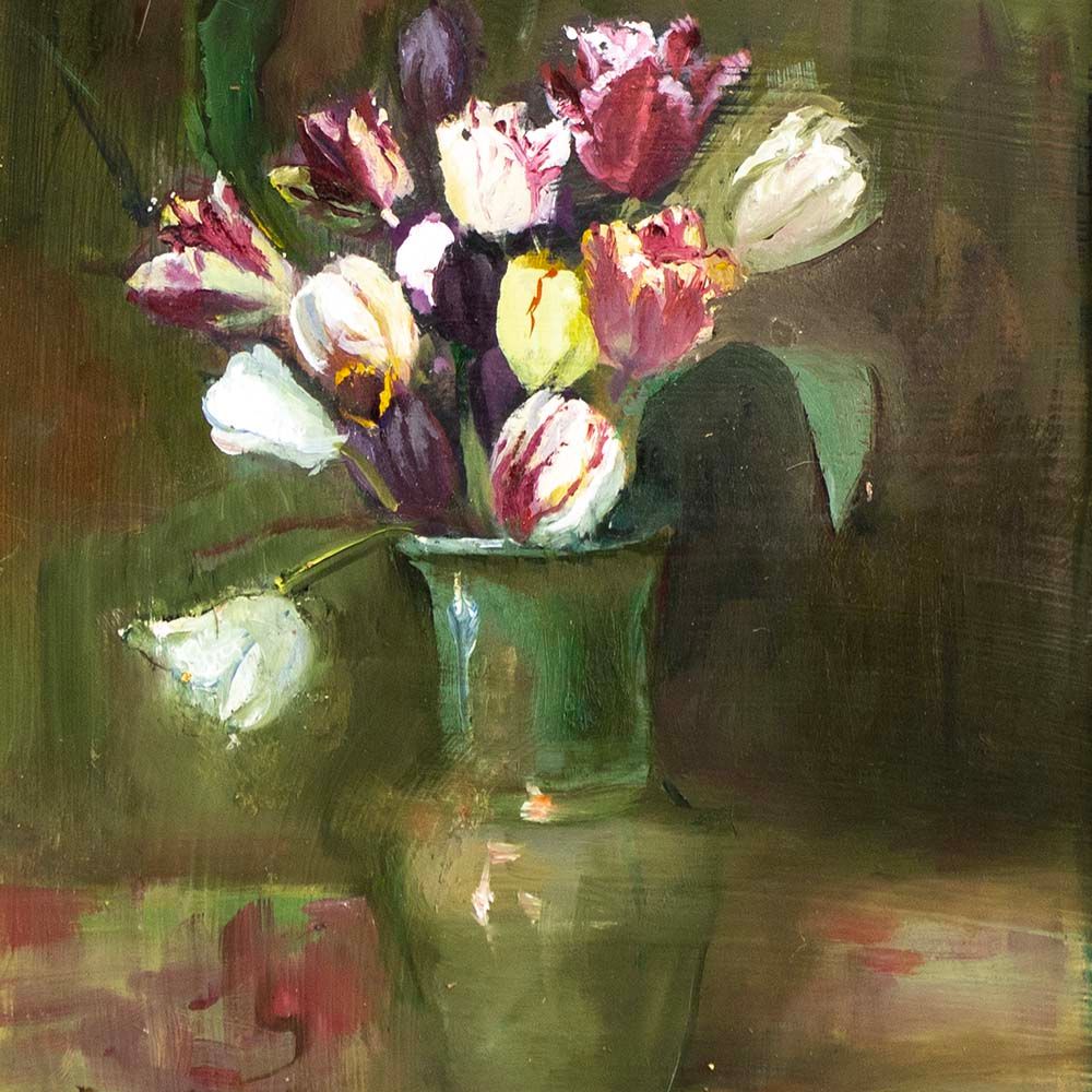 Still Life with Tulips, oil on panel SPED143