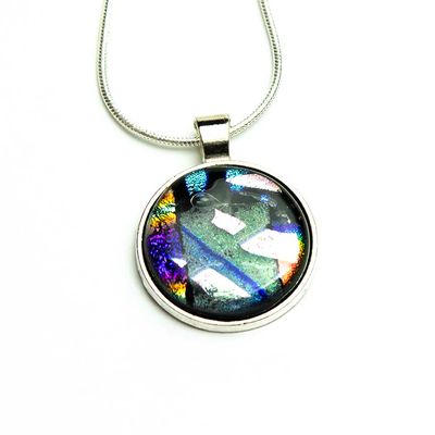 Thin Blue Line Glass, necklace VINK921