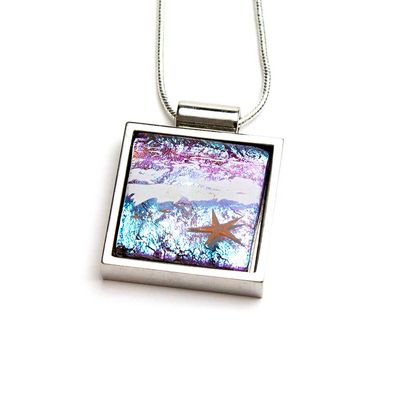 Starfish Ocean Glass, necklace VINK923