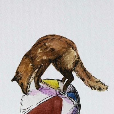 Fox, print WOOD28