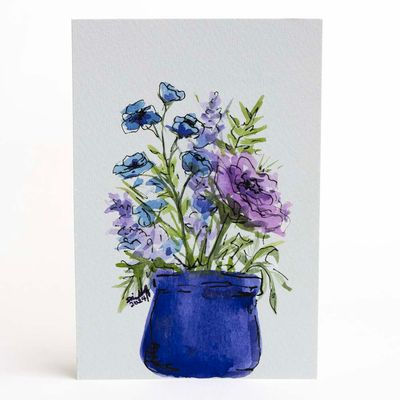 Flowers, print WOOD25