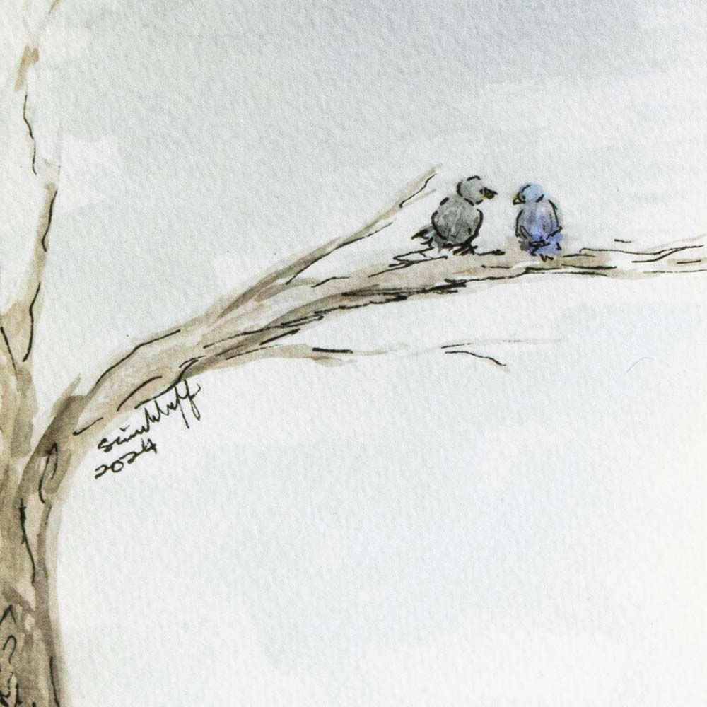 Birds, print WOOD26
