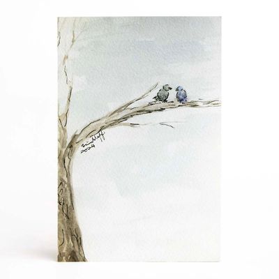 Birds, print WOOD26