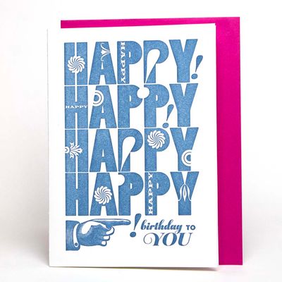 Happy Happy Happy birthday, card RAER68