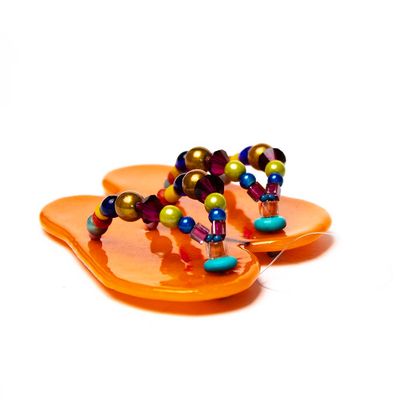 Flip Flops: Orange, glass VINK916