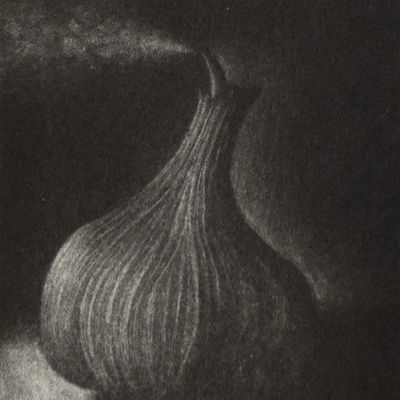 Garlic Breath on a Cold Day, intaglio etching COAE017