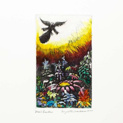 Mom's Garden, intaglio etching COAE012