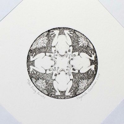 Frog Prints, intaglio etching COAE011