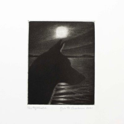 Nightwatch, intaglio etching COAE015