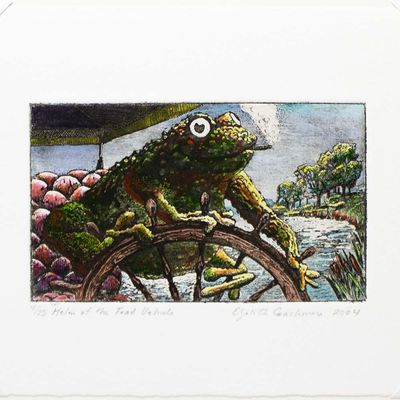 At the Helm of the Toad Vehicle, etching/aquatint COAE031