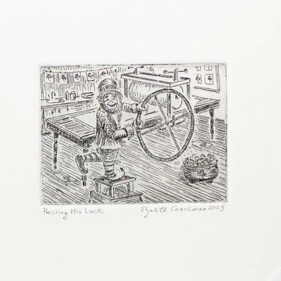Pressing His Luck, etching COAE030