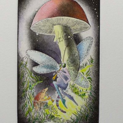 Funguy Duette,  etching/aquatint COAE038
