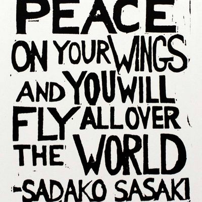I Will Write Peace, woodcut print ARMK062