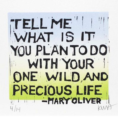 Tell Me, woodcut print ARMK063