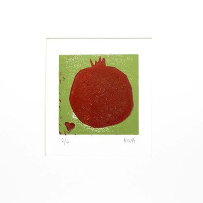 Tiny Pom, woodcut print ARMK060