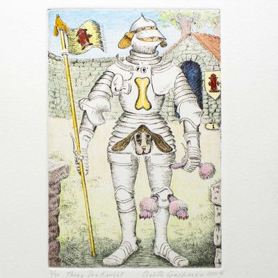 Three Dog Knight, etching COAE034