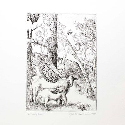 Holy Cow, intaglio etching COAE014